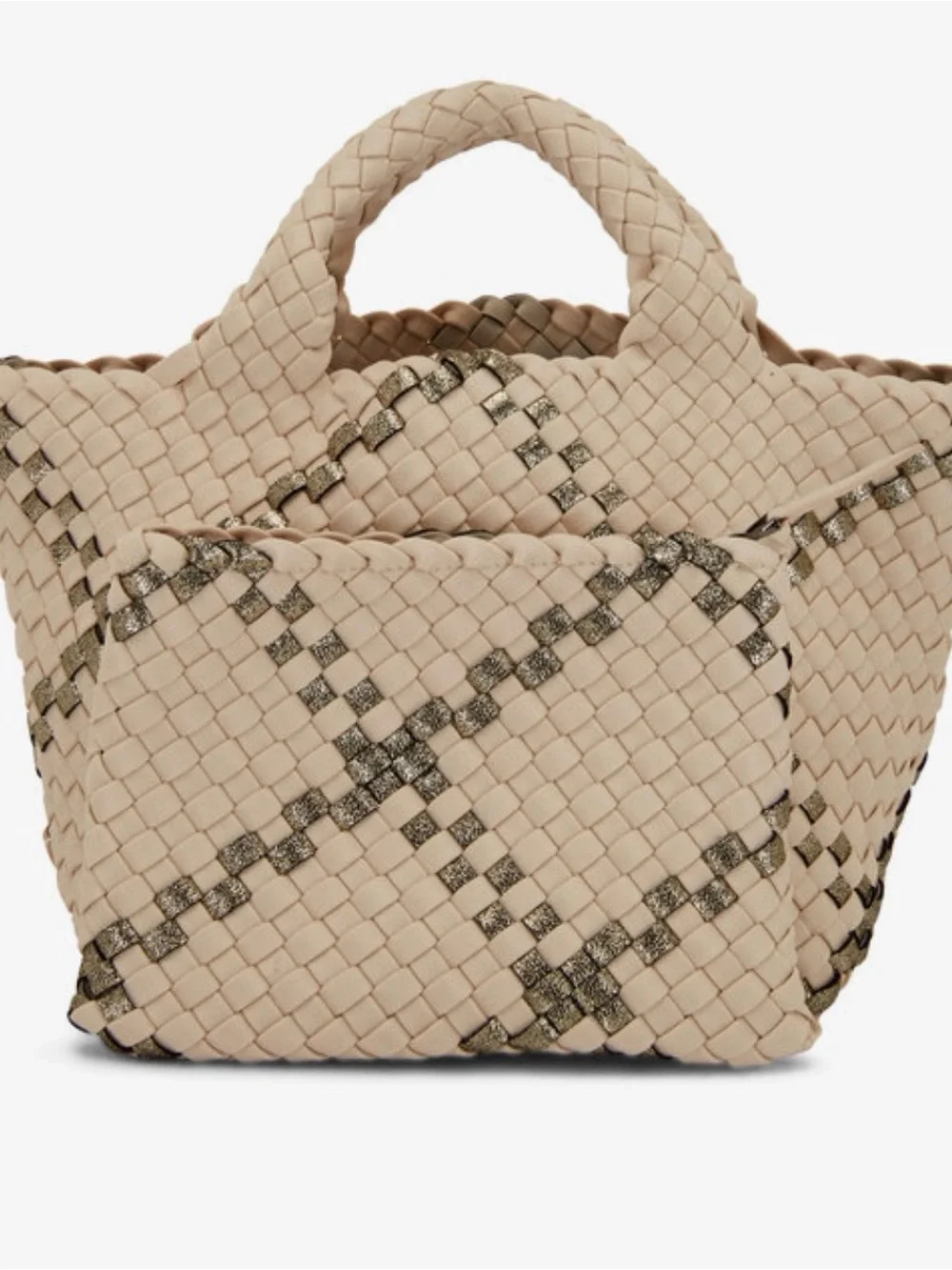 St. Barth's Moonlit Plaid Woven Mini Tote